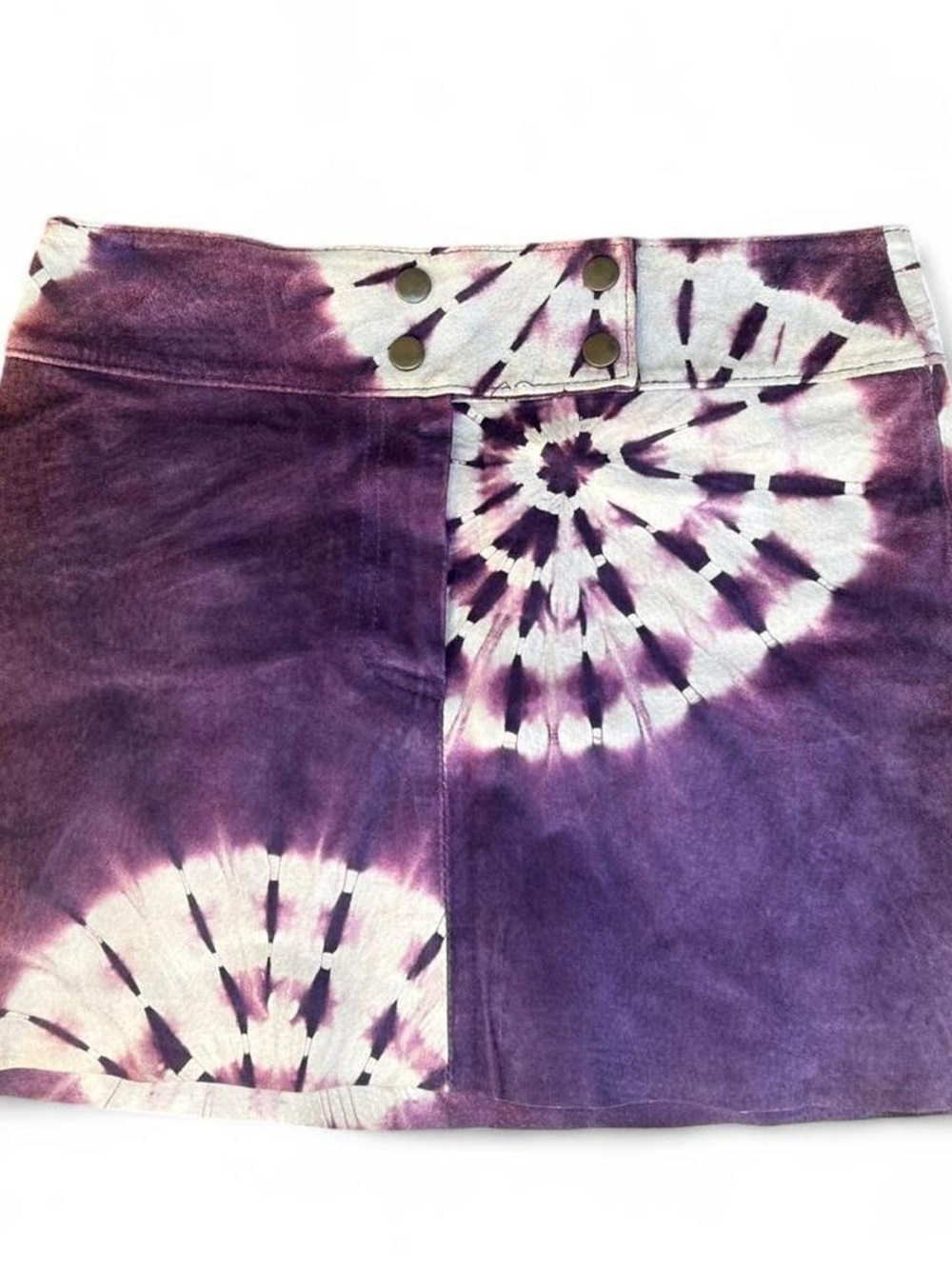 Candie's Purple and White Tie-Dye Mini Skirt